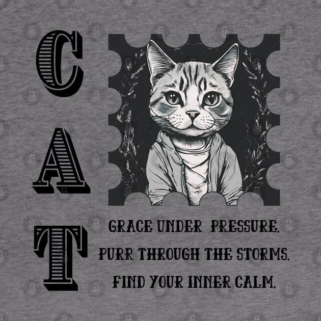 Cat Wisdom: Grace Under Pressure. Purr Through The Storm. Find Your Inner Calm by Inspire Me 